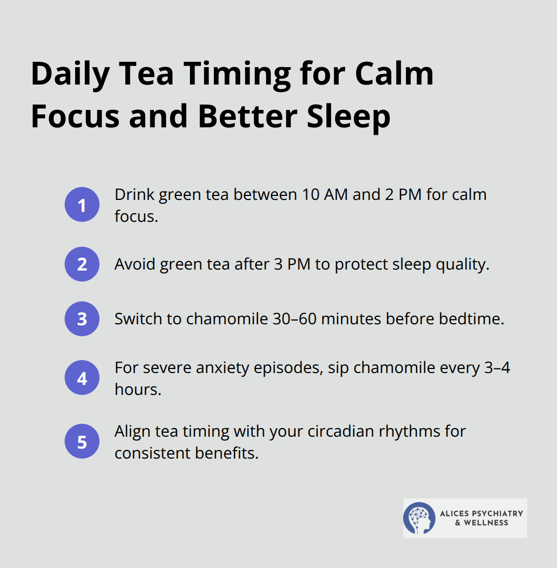 Compact, step-by-step guide to timing green tea and chamomile for anxiety relief. - teas that help with anxiety
